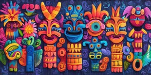 多彩神秘的部落图腾艺术