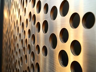 金属穿孔板特写纹理之美