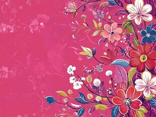 粉色花卉装饰背景图案
