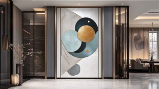 现代简约风玄关艺术装饰画