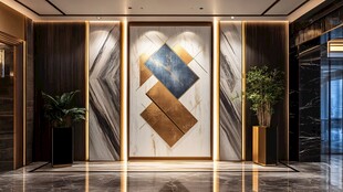 现代奢华大厅装饰艺术墙面