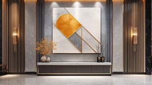 现代简约风玄关艺术装饰