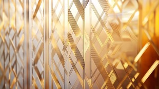 金色几何线条金属质感背景