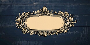 复古金色边框装饰图案
