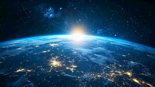 地球夜景 宇宙中的璀璨星球