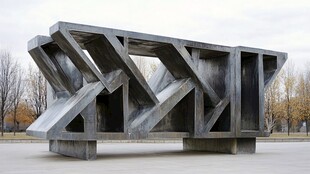 抽象混凝土雕塑艺术作品