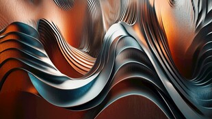 动感金属波纹抽象艺术图