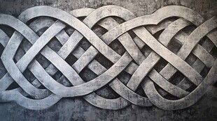 金属凯尔特风格编织图案