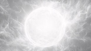 白色光晕环绕的神秘光球