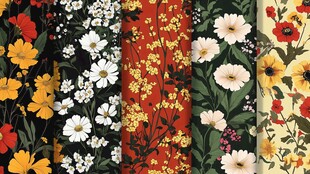 多彩花卉图案素材集合