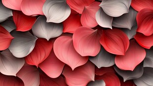 缤纷红灰花瓣创意纹理图