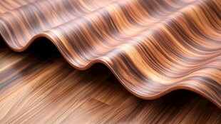 波浪形木纹板材展示