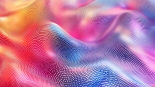 梦幻彩色波点流动背景图