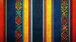 民族风多彩条纹织物图案