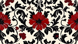 复古花卉图案装饰花纹