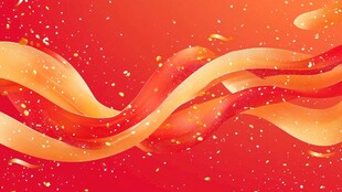 红色飘带动感背景画面