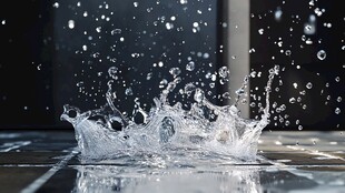 水滴飞溅瞬间的美妙画面