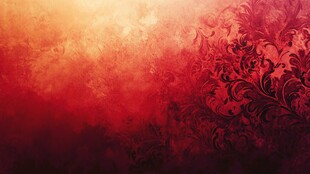 复古红金花纹背景图案