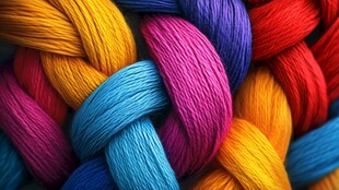 多彩毛线交织的绚丽世界