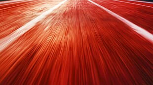 红色跑道动感视觉效果