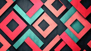 几何色块拼接创意背景图