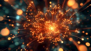 璀璨光效能量爆发瞬间