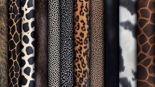 多样动物纹理皮革展示