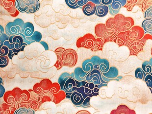 中式古典云纹图案纹理