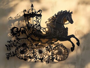 梦幻黑色古典浪漫皇家马车