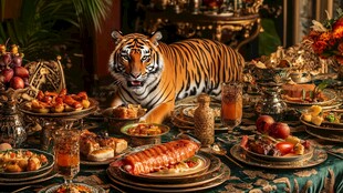 虎踞盛宴 奢华餐桌景象