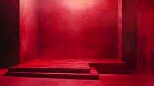 红色舞台场景 氛围强烈