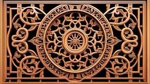 中式木雕窗棂 古典艺术美