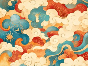 中式云纹图案 古韵满满