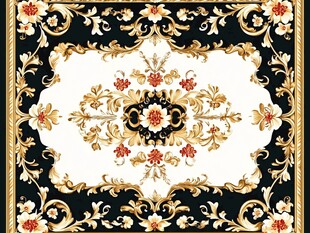 欧式奢华花纹地垫图案
