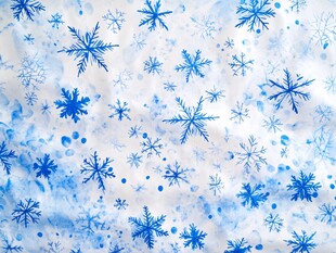 蓝色雪花梦幻背景图案