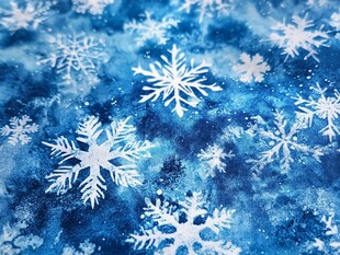 梦幻蓝底雪花图案