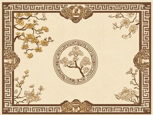 中式古典花纹地毯图案设计