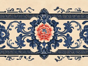 中式古典花卉纹传统图案