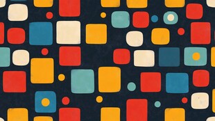 多彩几何方块图案背景