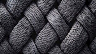 灰色编织丝线纹理特写