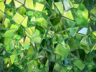 翠绿碎玻璃马赛克纹理