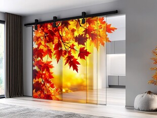 秋景枫叶移门 装点温馨空间