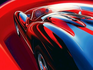 炫彩复古跑车动感影像