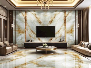豪华大理石客厅装修展示