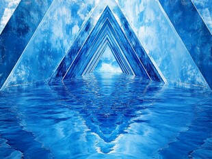 蓝色三角水境梦幻景观