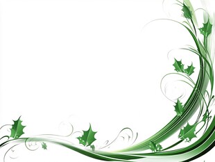 绿色藤蔓花纹装饰背景图