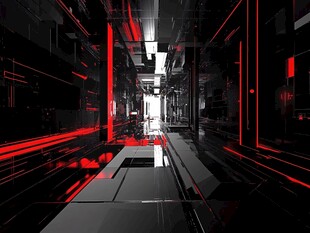 未来感赛博朋克风科幻通道