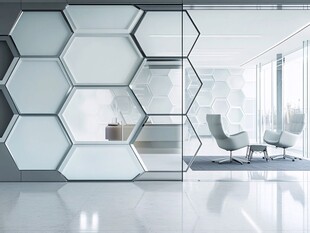 现代几何风的时尚办公空间