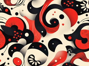 抽象几何图案艺术插画