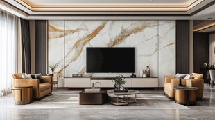 现代轻奢风客厅优雅空间